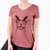 Red Nose Happy American Staffordshire Terrier - Women's V-neck Shirt