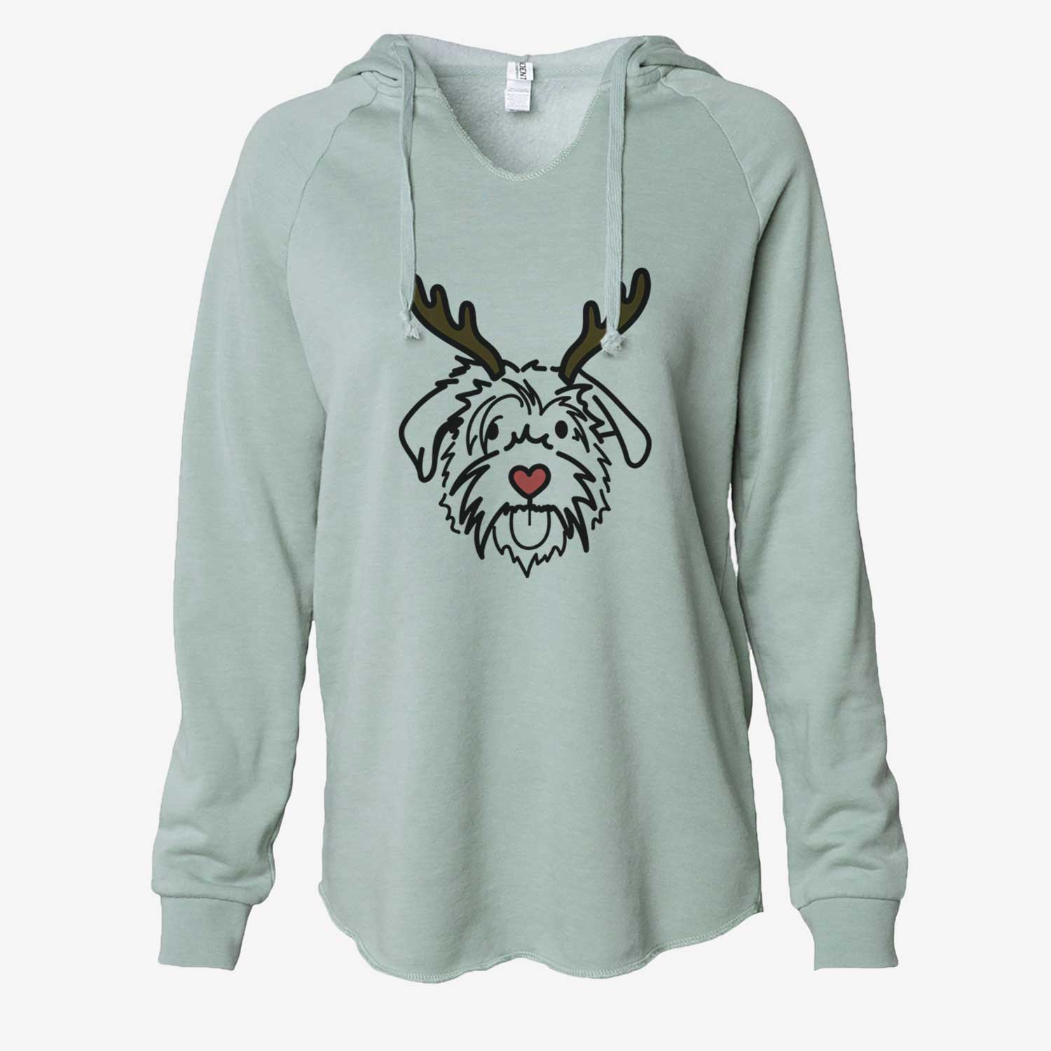 Red Nose Scottish Terrier Border Collie Mix - Amal - Cali Wave Hooded Sweatshirt