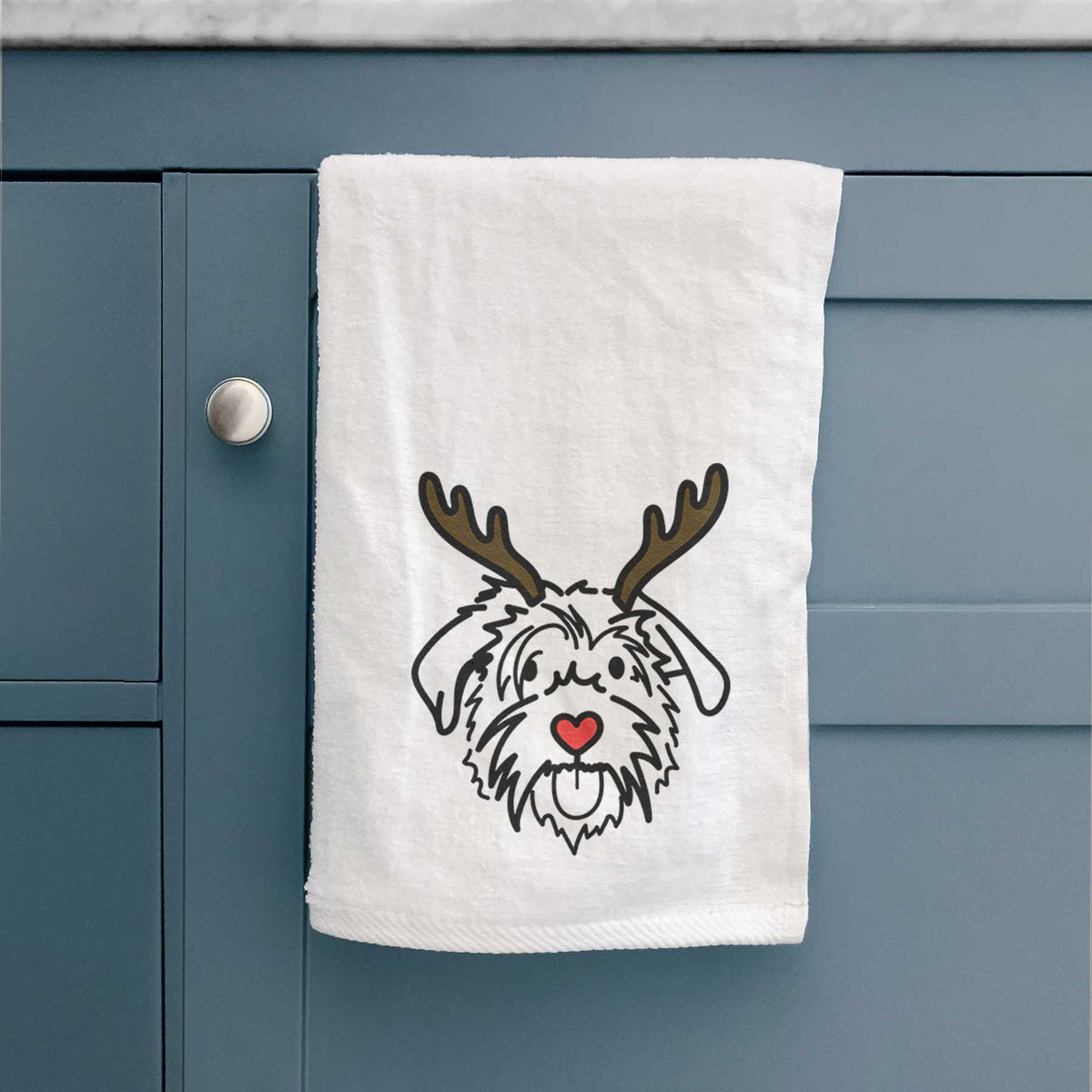 Red Nose Scottish Terrier Border Collie Mix - Amal - Decorative Hand Towel