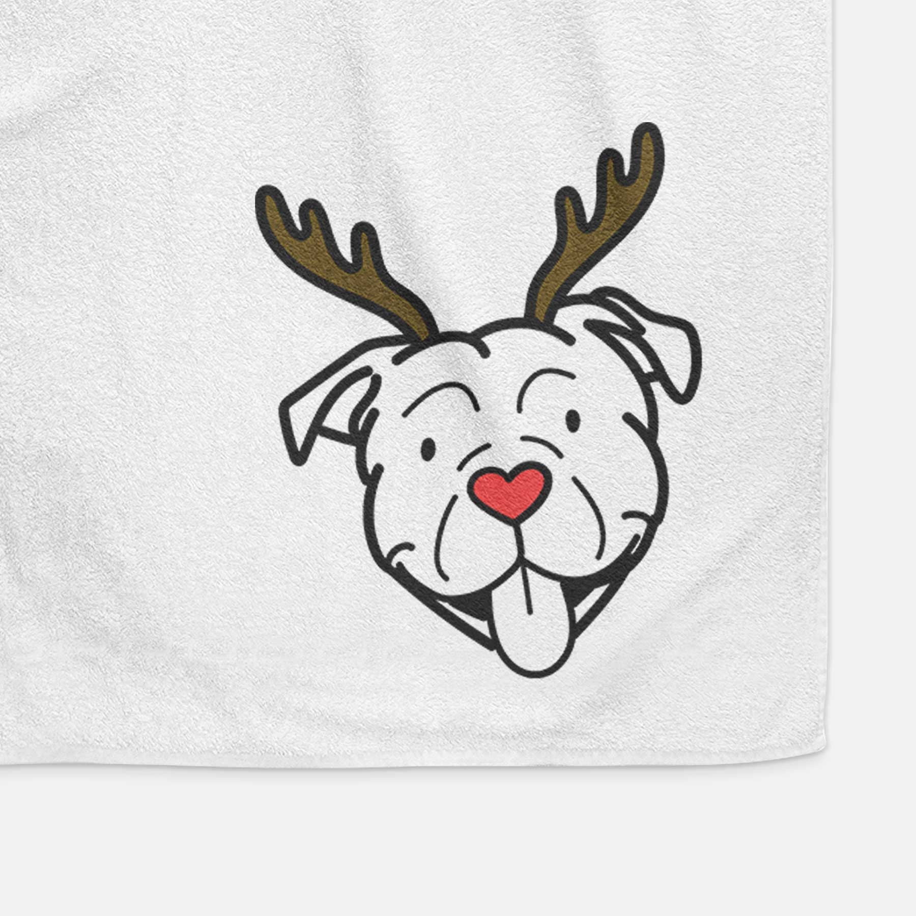 Red Nose American Bulldog - Decorative Hand Towel