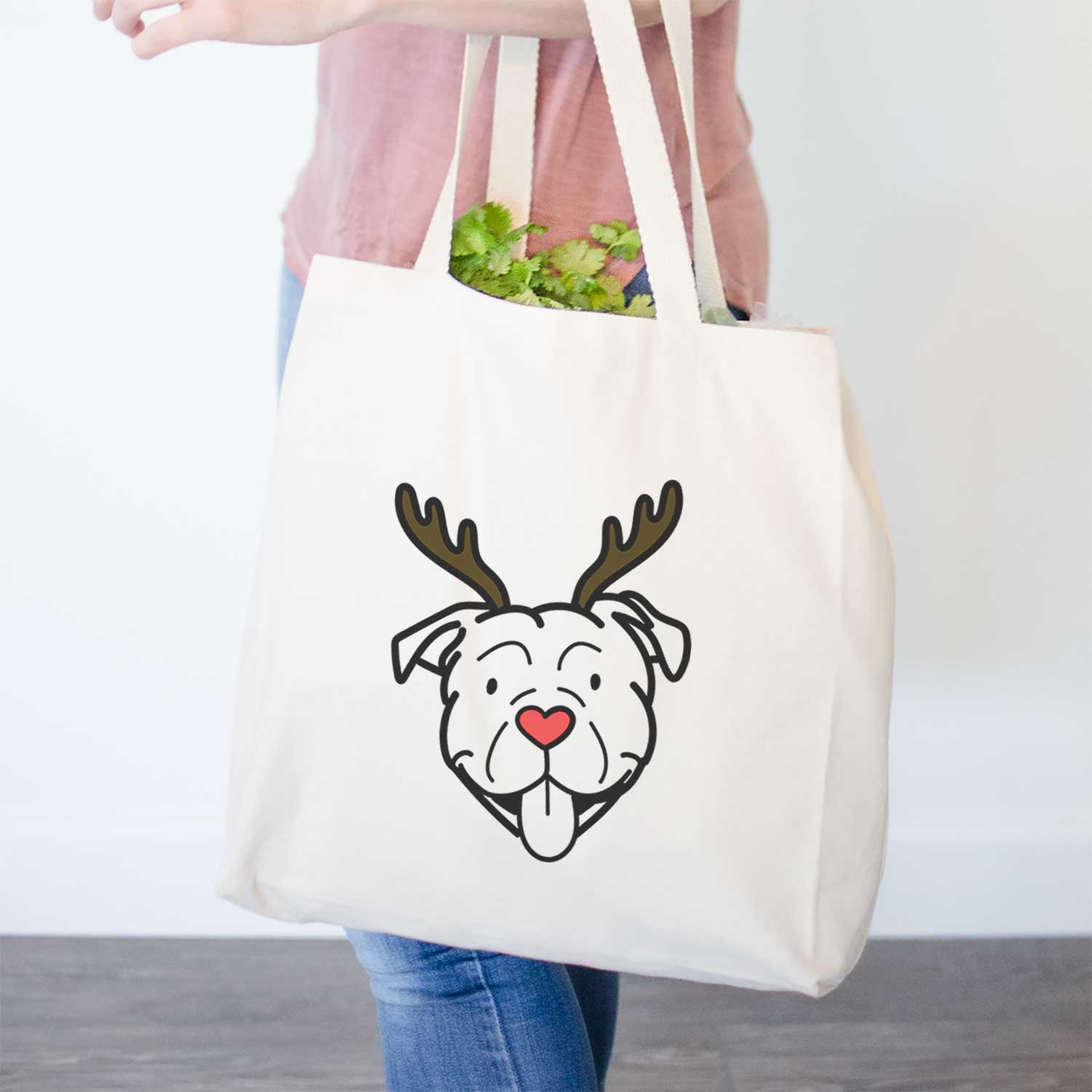 Red Nose American Bulldog - Tote Bag