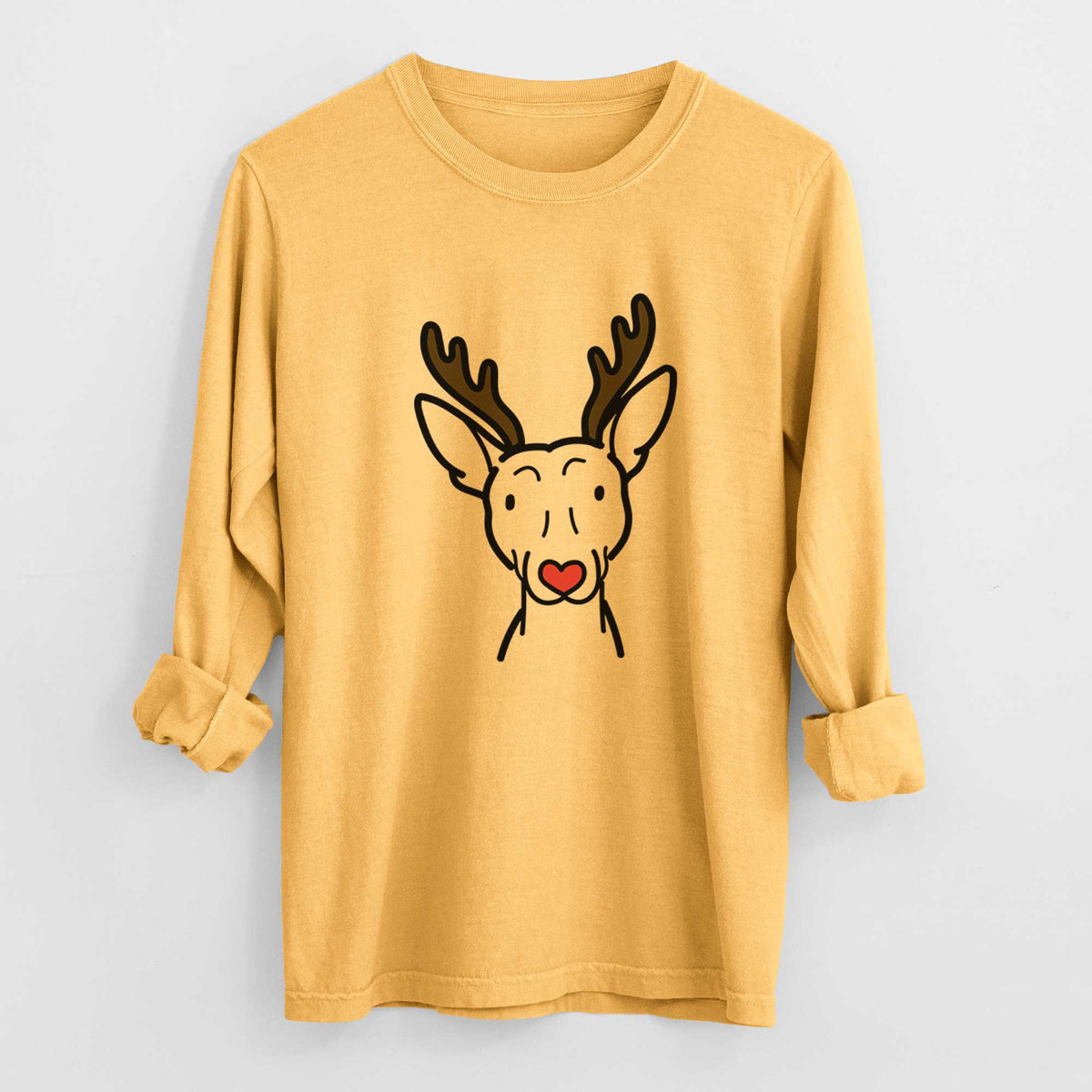 Red Nose American Hairless Terrier - Heavyweight 100% Cotton Long Sleeve