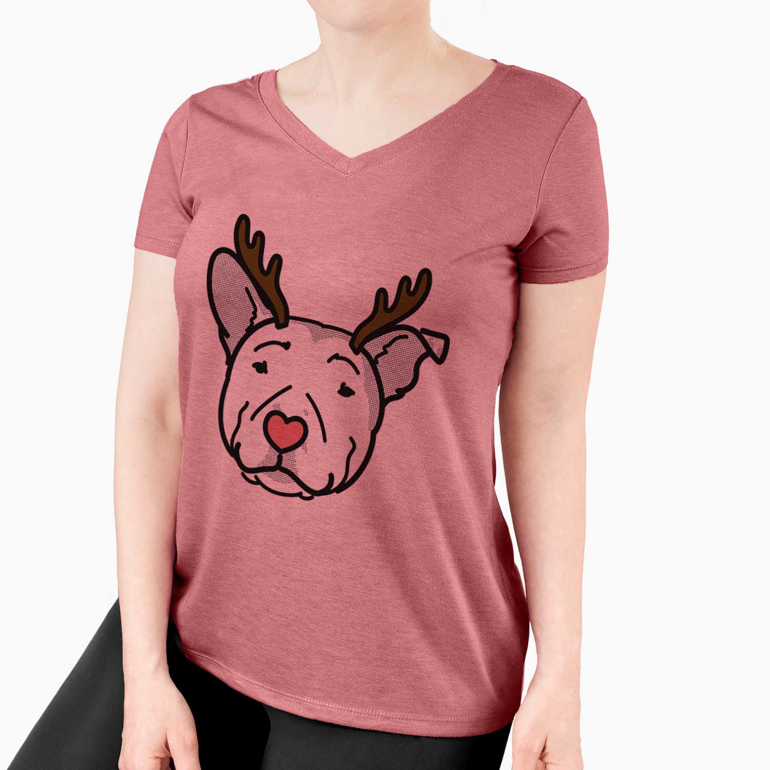 Red Nose Pitbull - Archer - Women's V-neck Shirt