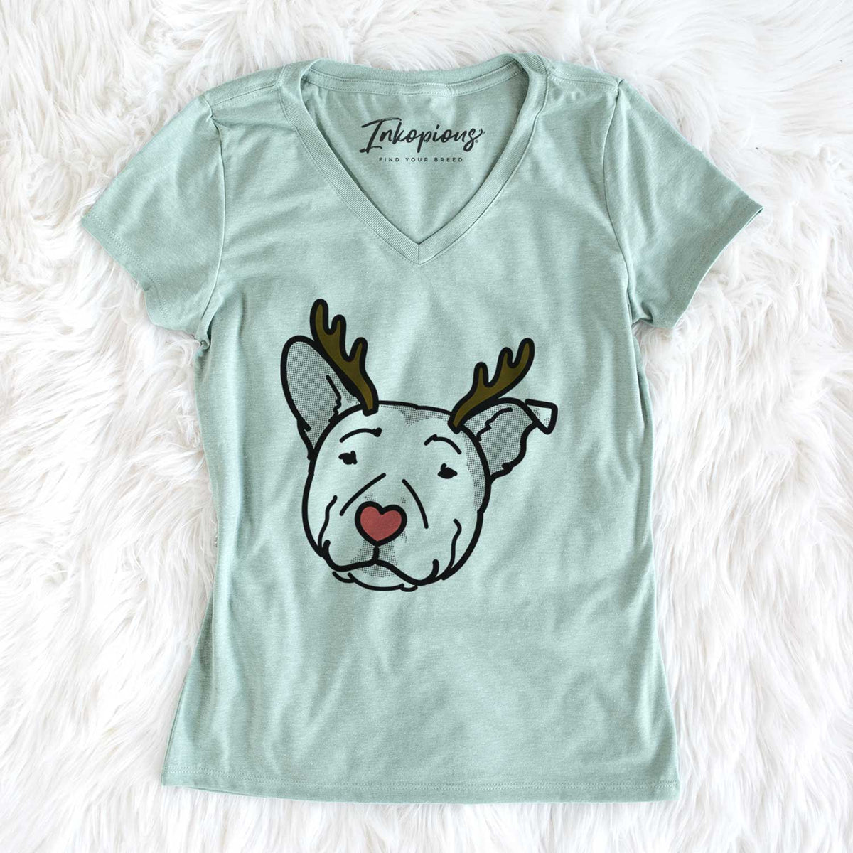 Red Nose Pitbull - Archer - Women&#39;s V-neck Shirt