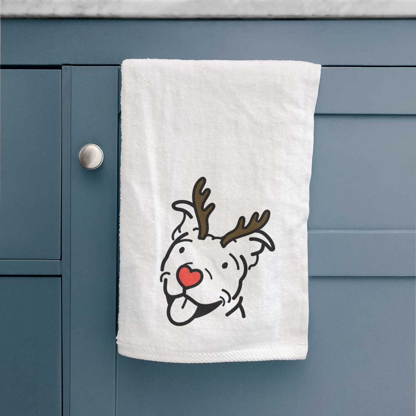 Red Nose Pitbull - Arlo - Decorative Hand Towel