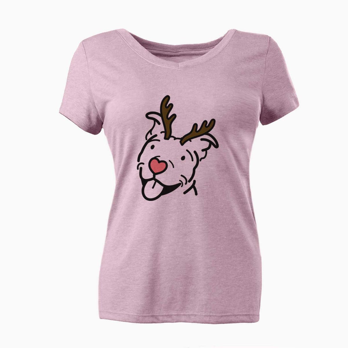 Red Nose Pitbull - Arlo - Women's V-neck Shirt