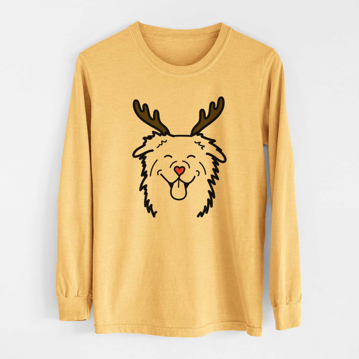 Red Nose Australian Shepherd - Heavyweight 100% Cotton Long Sleeve