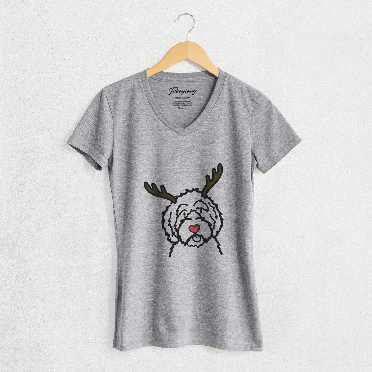 Red Nose Aussiedoodle - Women's V-neck Shirt