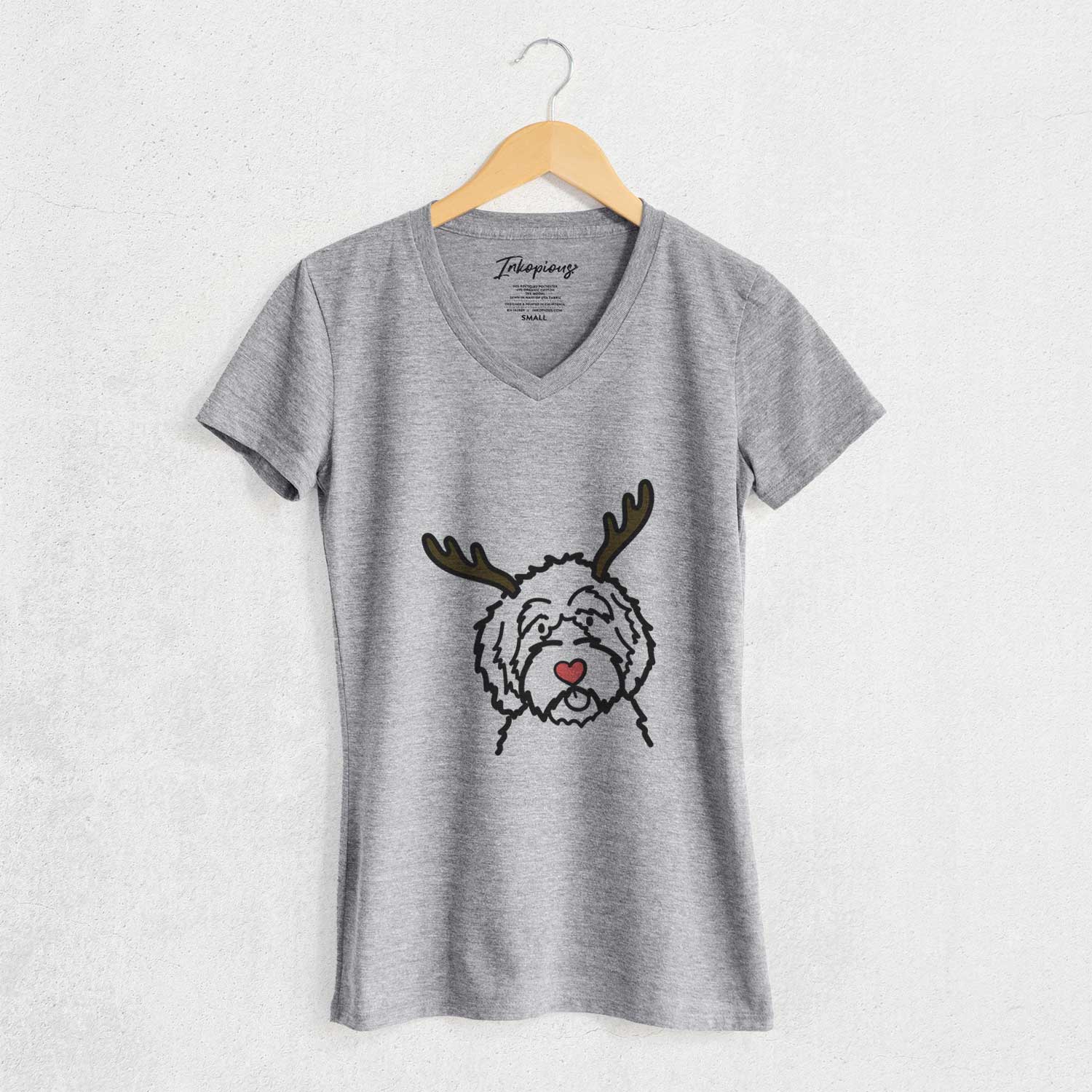 Red Nose Aussiedoodle - Women's V-neck Shirt