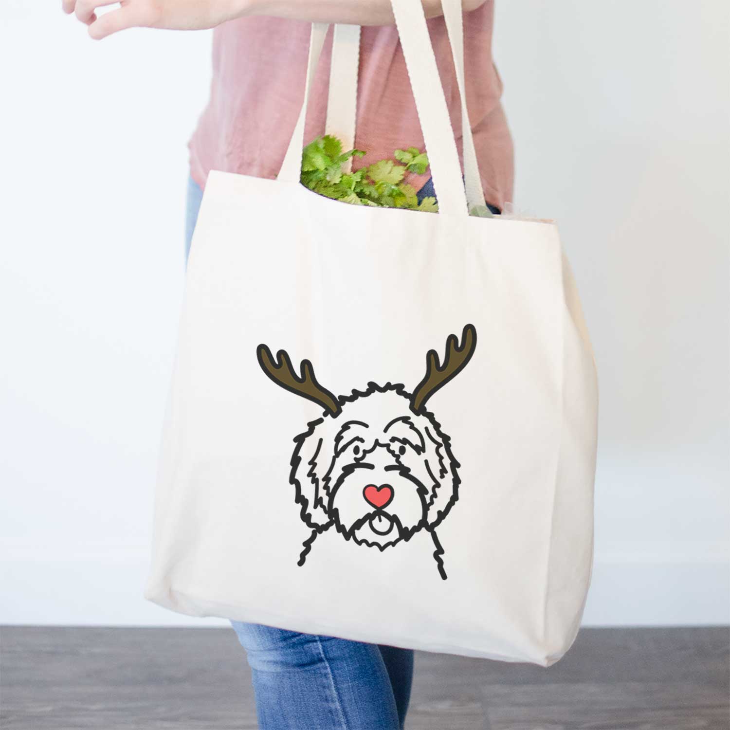 Red Nose Aussiedoodle - Tote Bag