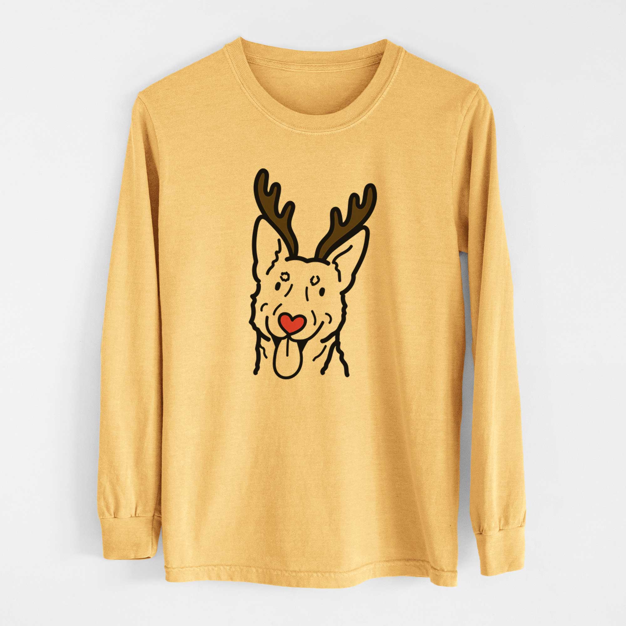 Red Nose Australian Cattle Dog - Heavyweight 100% Cotton Long Sleeve