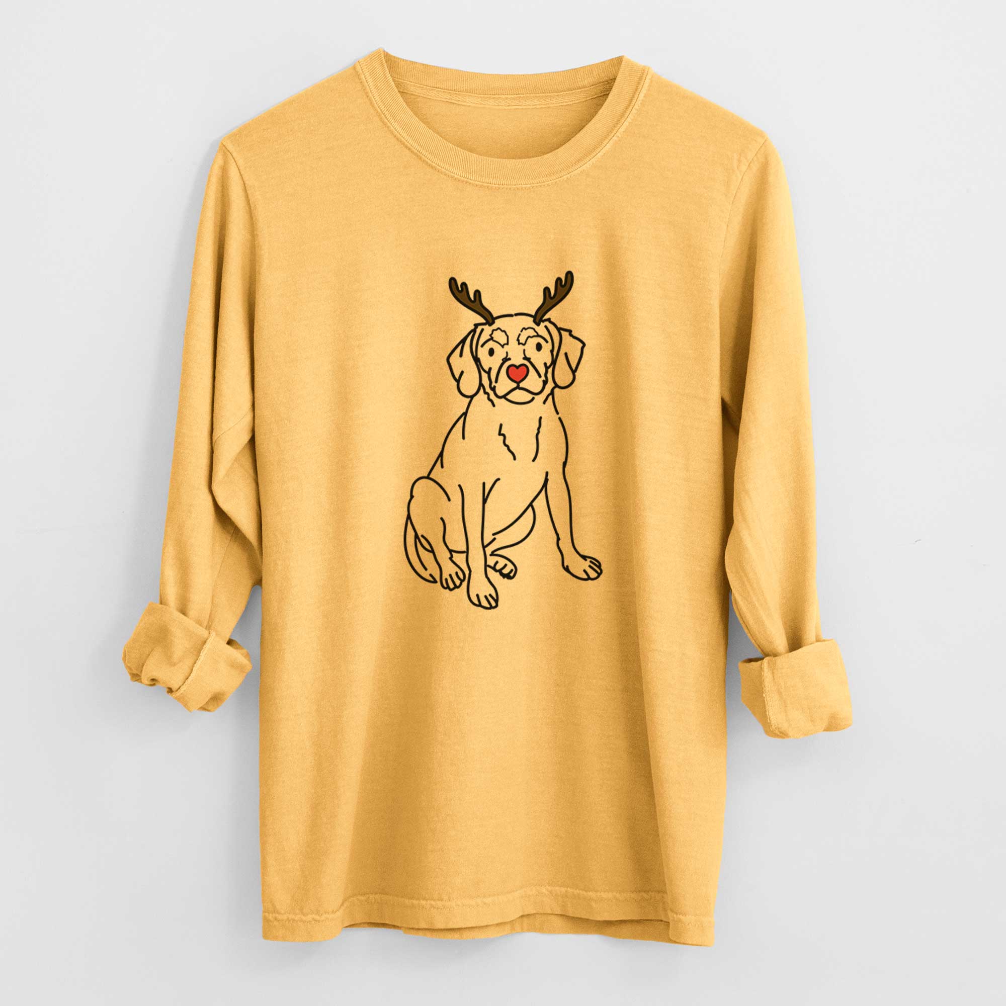 Red Nose Puggle - Babs - Heavyweight 100% Cotton Long Sleeve