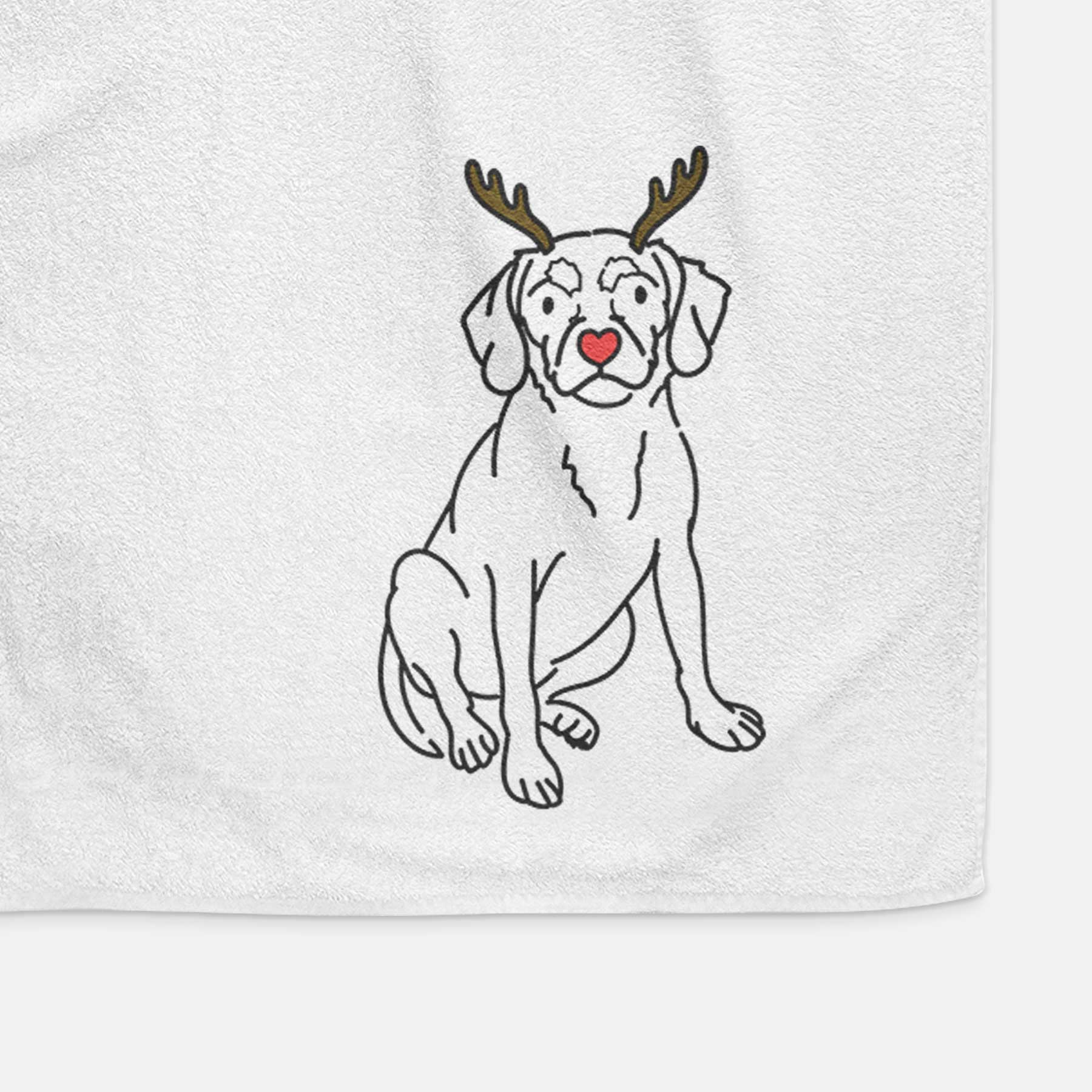 Red Nose Puggle - Babs - Decorative Hand Towel