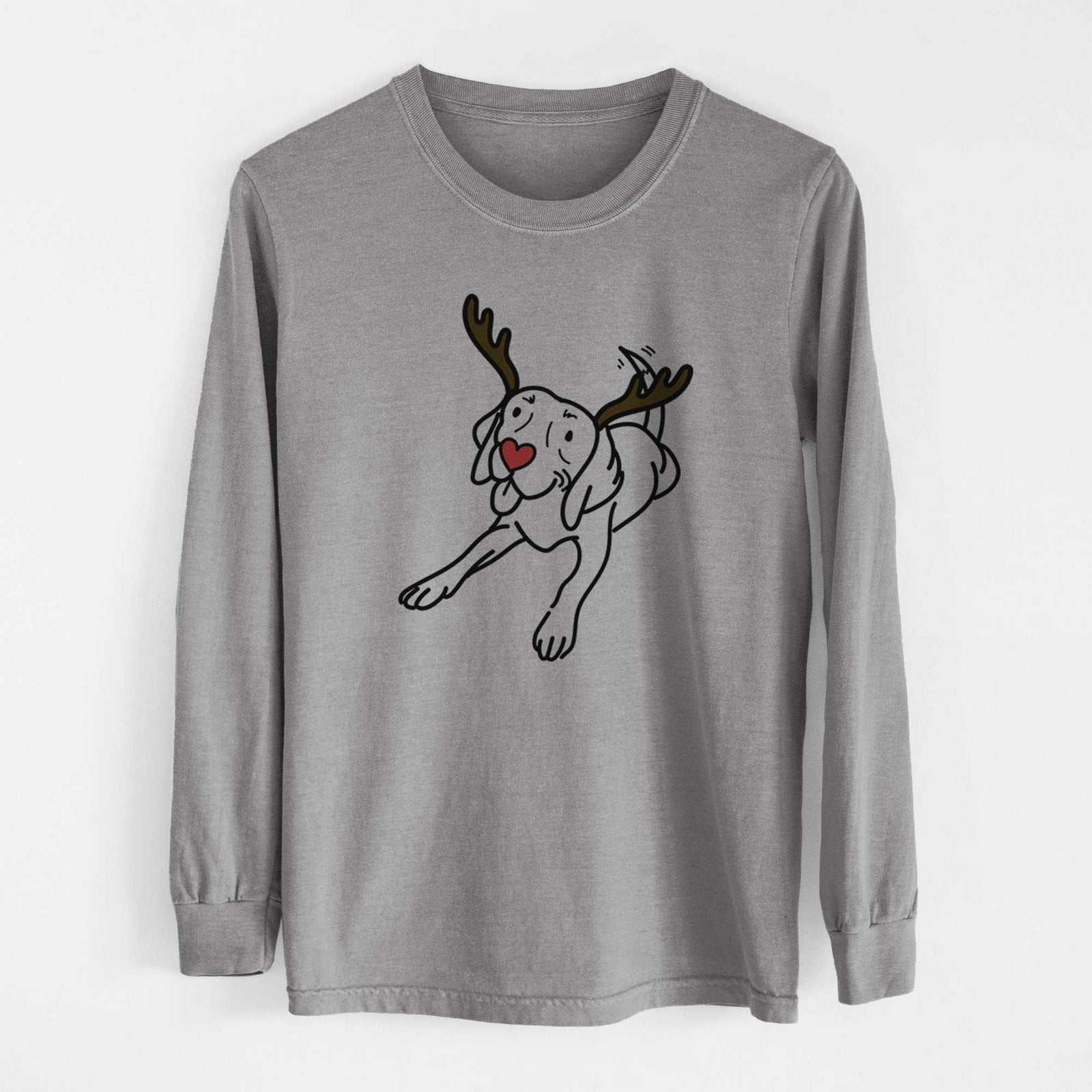 Red Nose Beagle - Bagel - Heavyweight 100% Cotton Long Sleeve