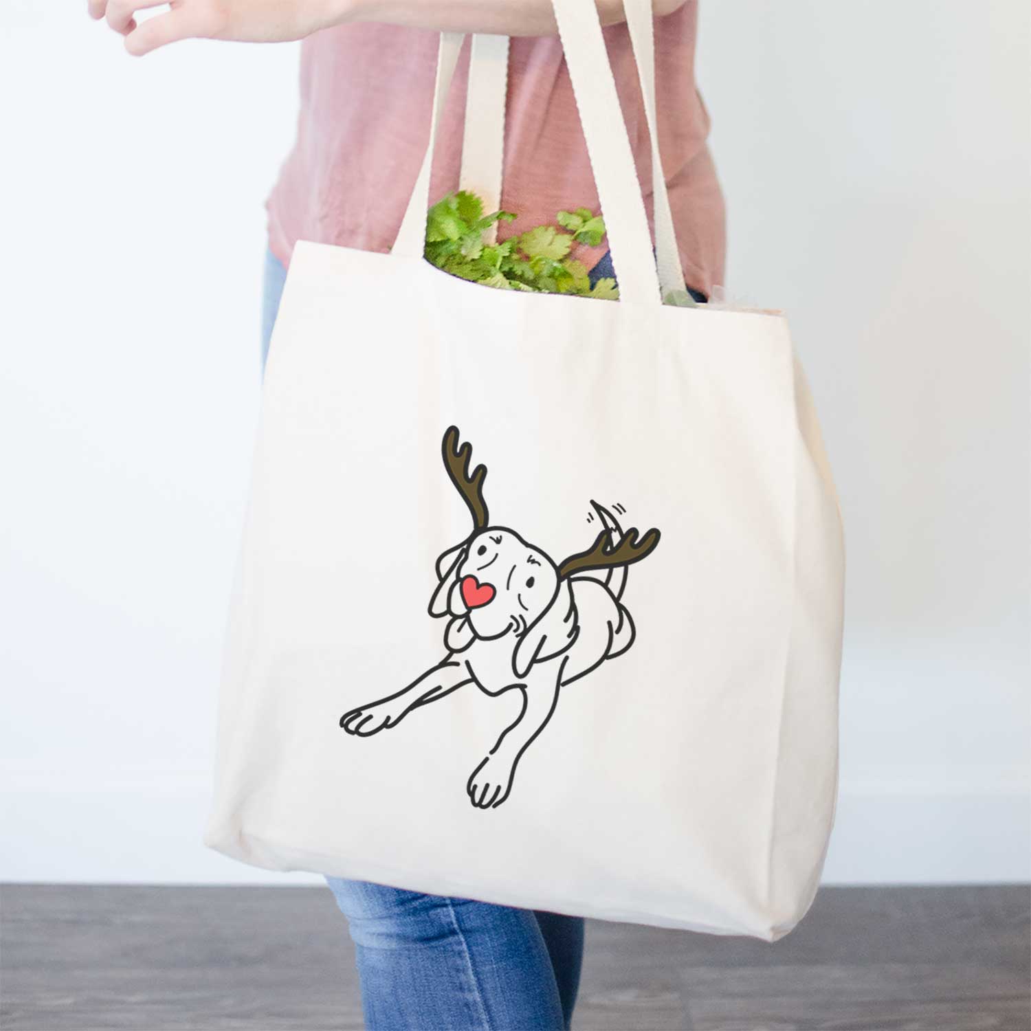 Red Nose Beagle - Bagel - Tote Bag