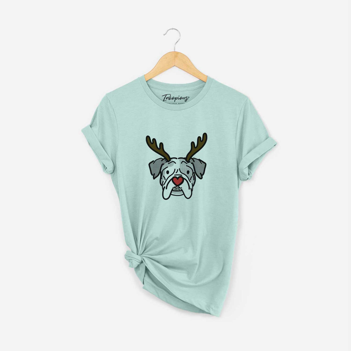 Red Nose English Bulldog - Bailey - Unisex Crewneck