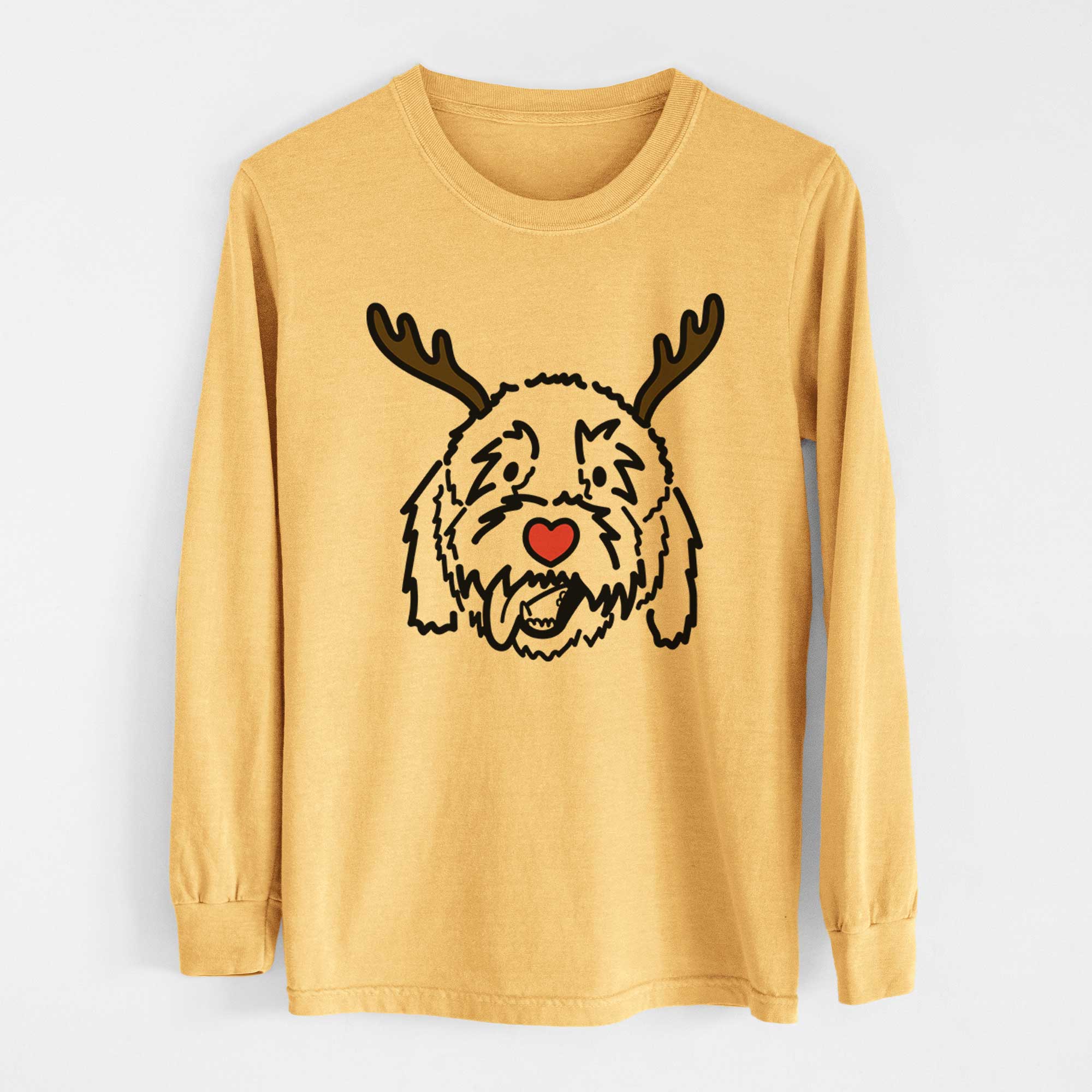 Red Nose Goldendoodle - Barry - Heavyweight 100% Cotton Long Sleeve