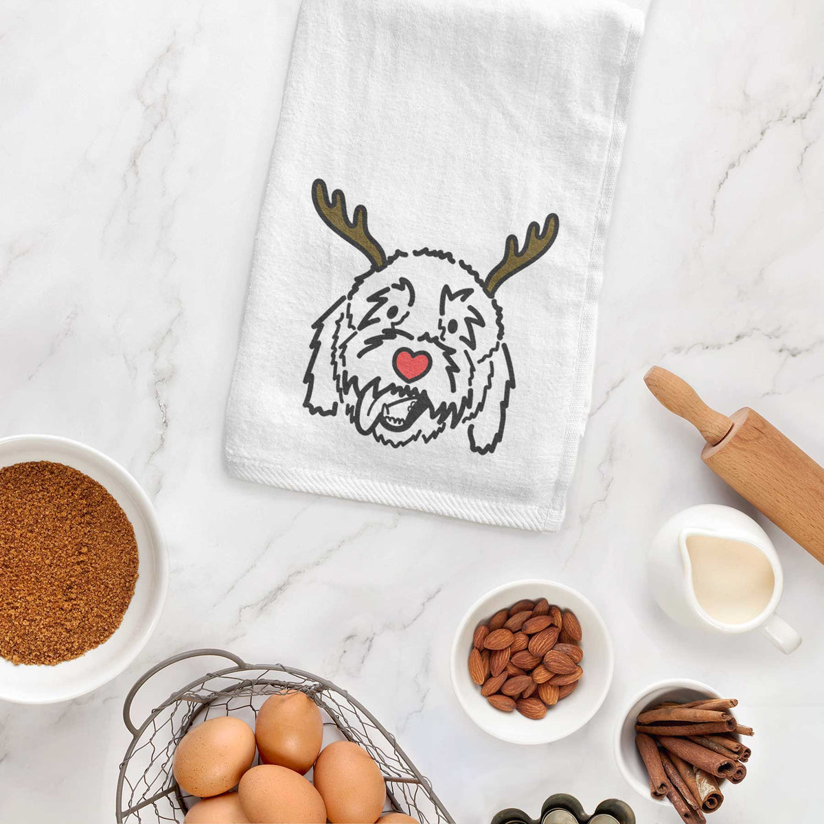 Red Nose Goldendoodle - Barry - Decorative Hand Towel