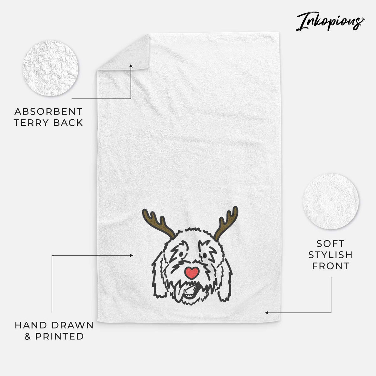 Red Nose Goldendoodle - Barry - Decorative Hand Towel