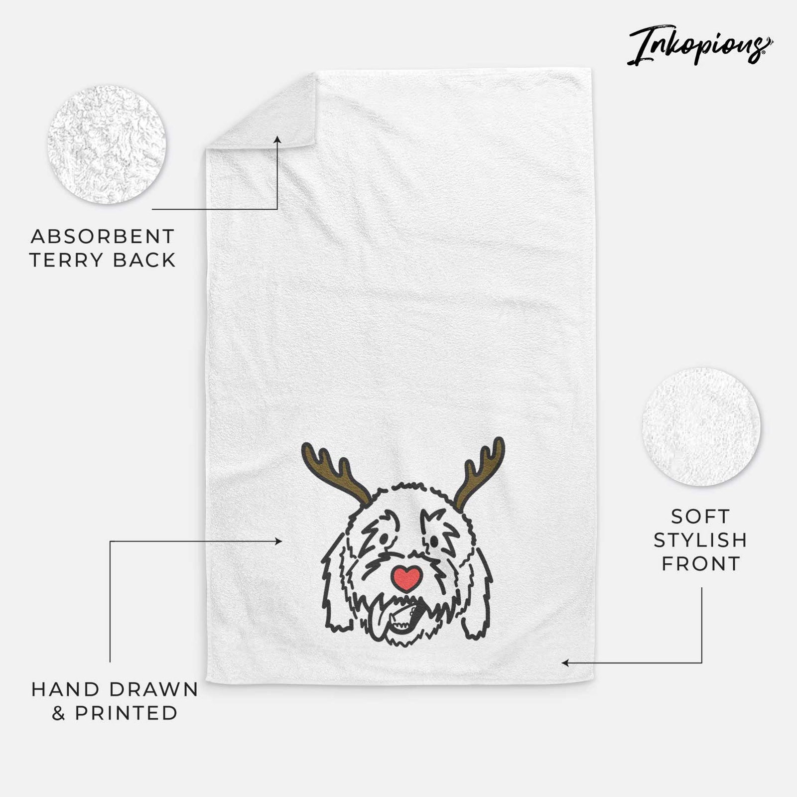 Red Nose Goldendoodle - Barry - Decorative Hand Towel