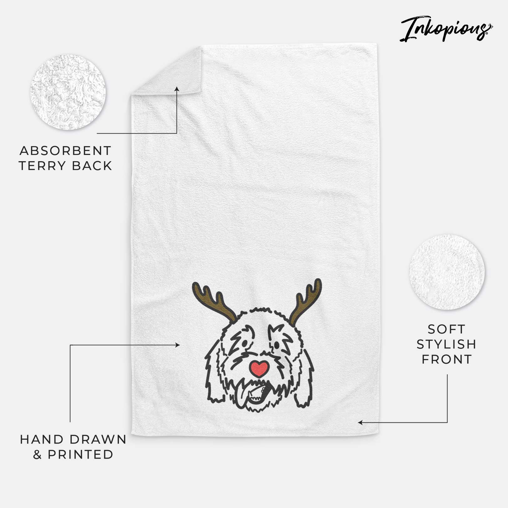 Red Nose Goldendoodle - Barry - Decorative Hand Towel