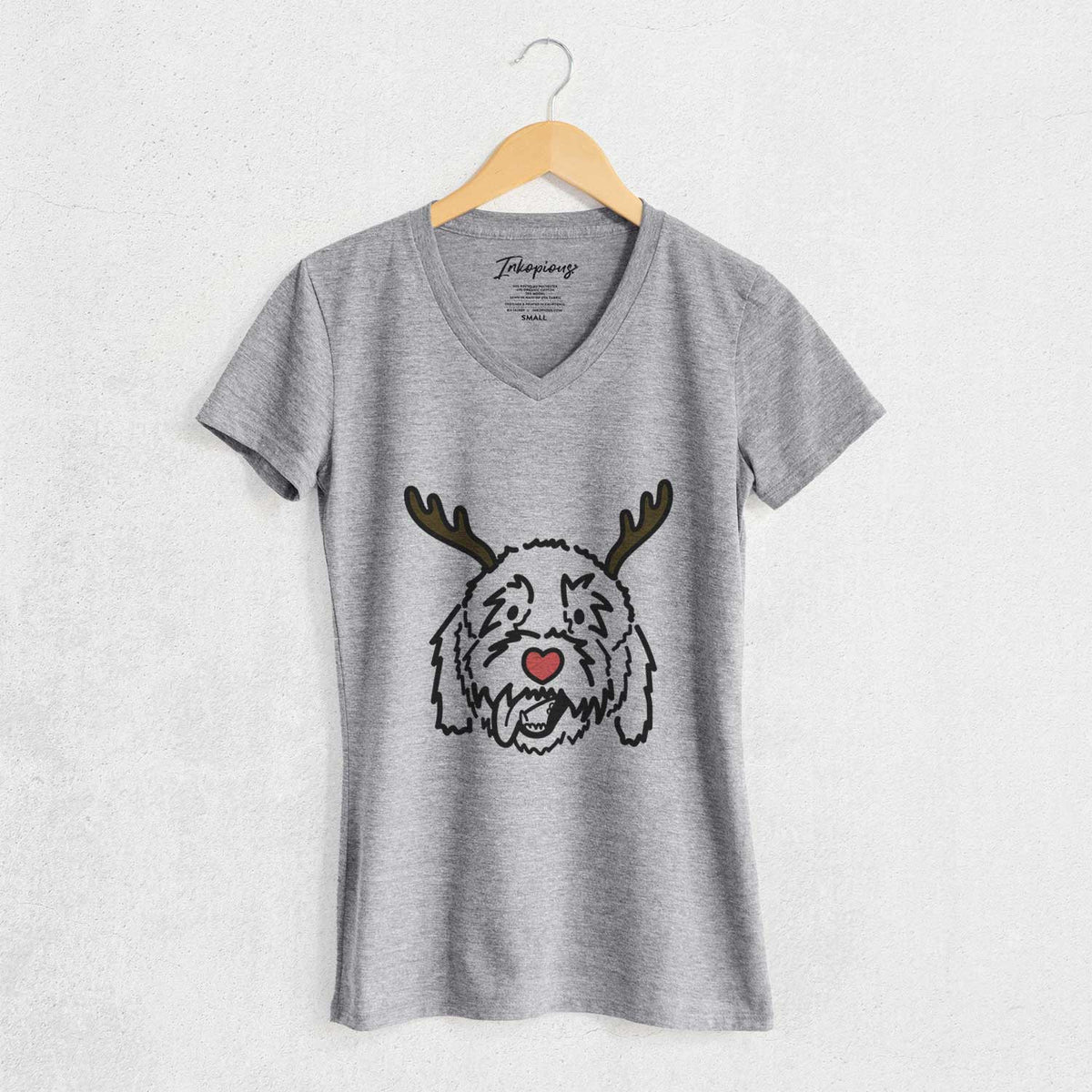 Red Nose Goldendoodle - Barry - Women's V-neck Shirt