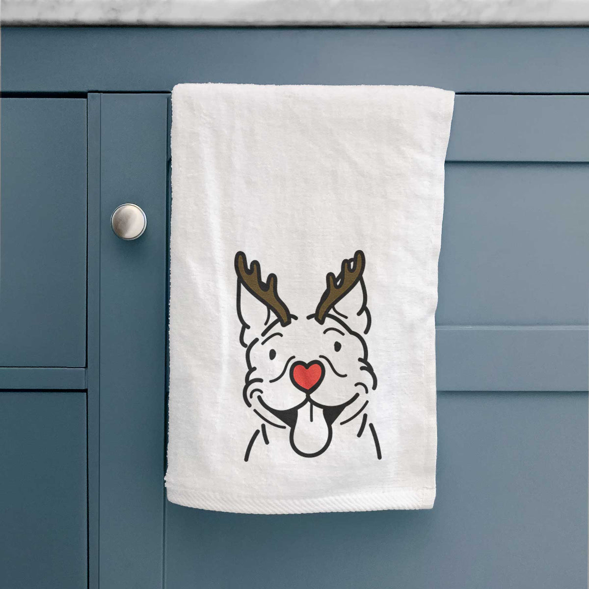 Red Nose Pitbull - Basil - Decorative Hand Towel