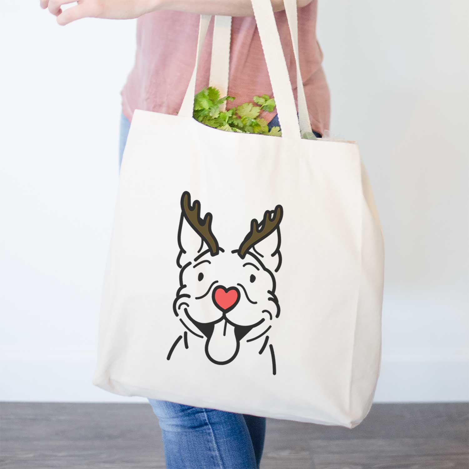 Red Nose Pitbull - Basil - Tote Bag