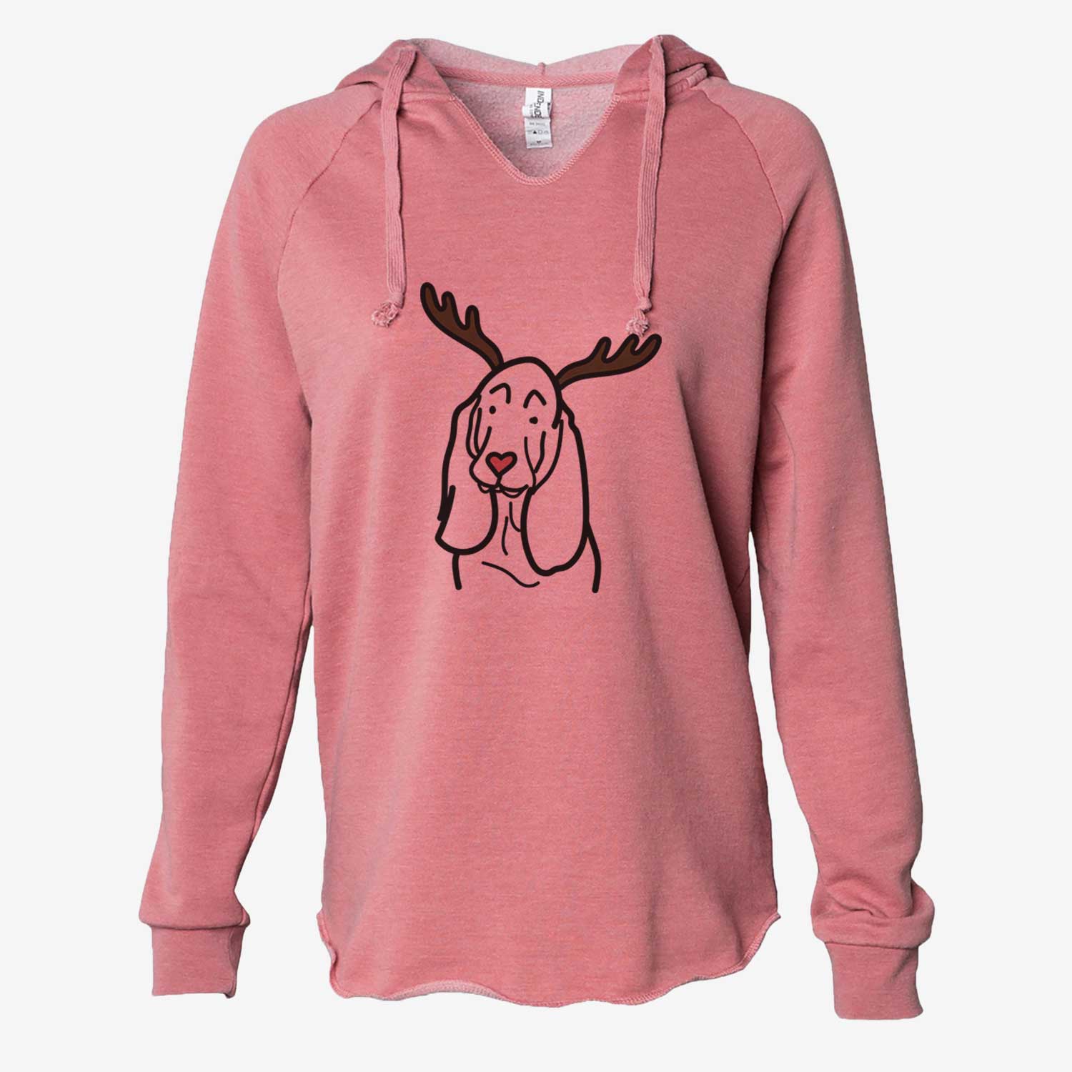Red Nose Basset Hound - Cali Wave Hooded Sweatshirt