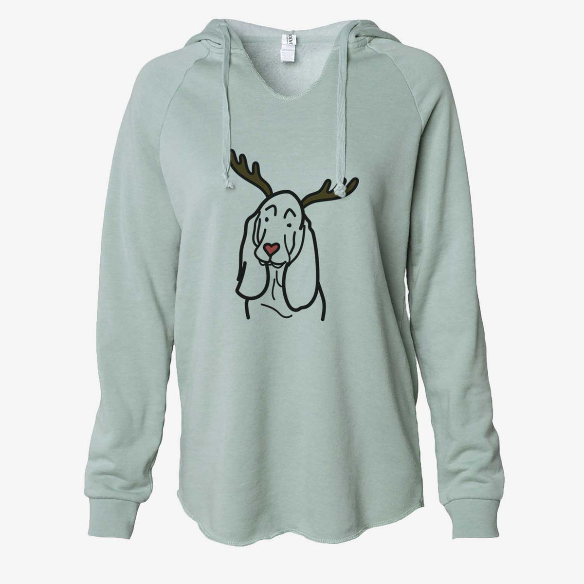 Red Nose Basset Hound - Cali Wave Hooded Sweatshirt
