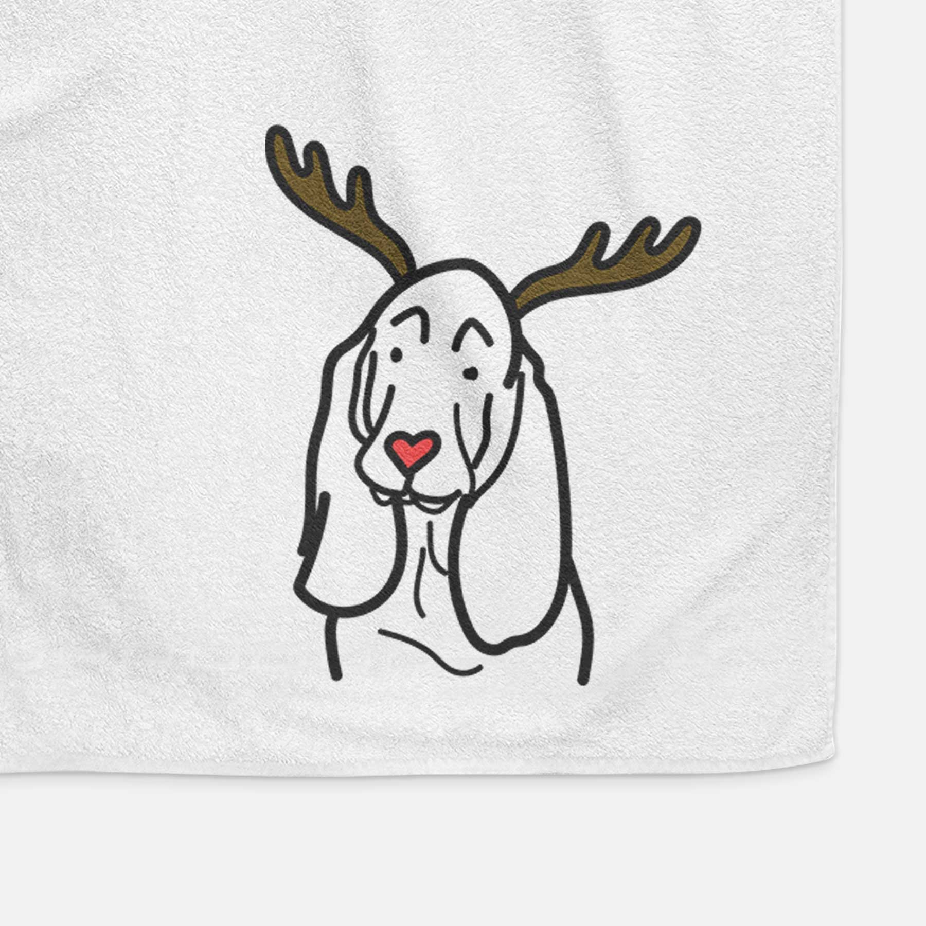 Red Nose Basset Hound - Decorative Hand Towel