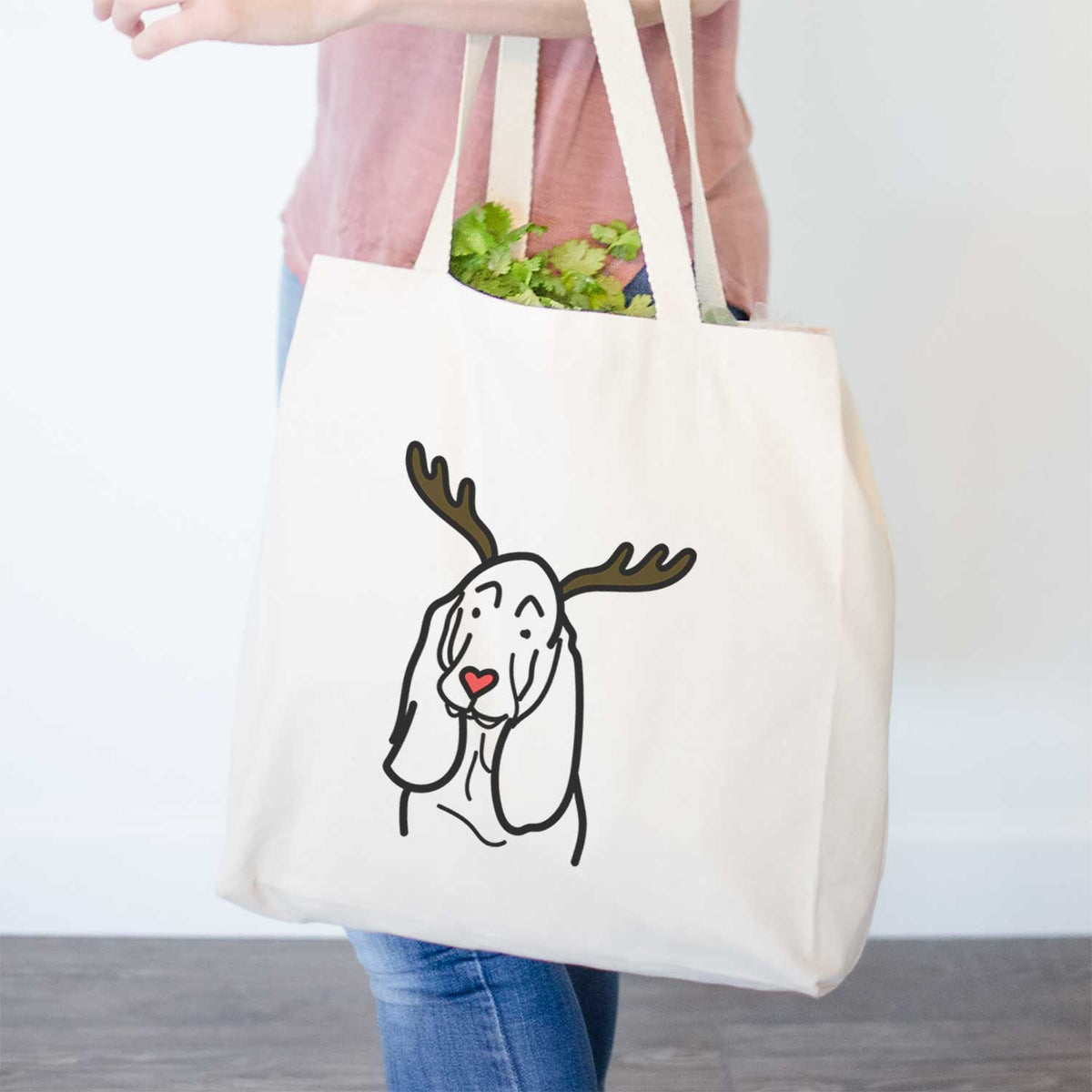 Red Nose Basset Hound - Tote Bag