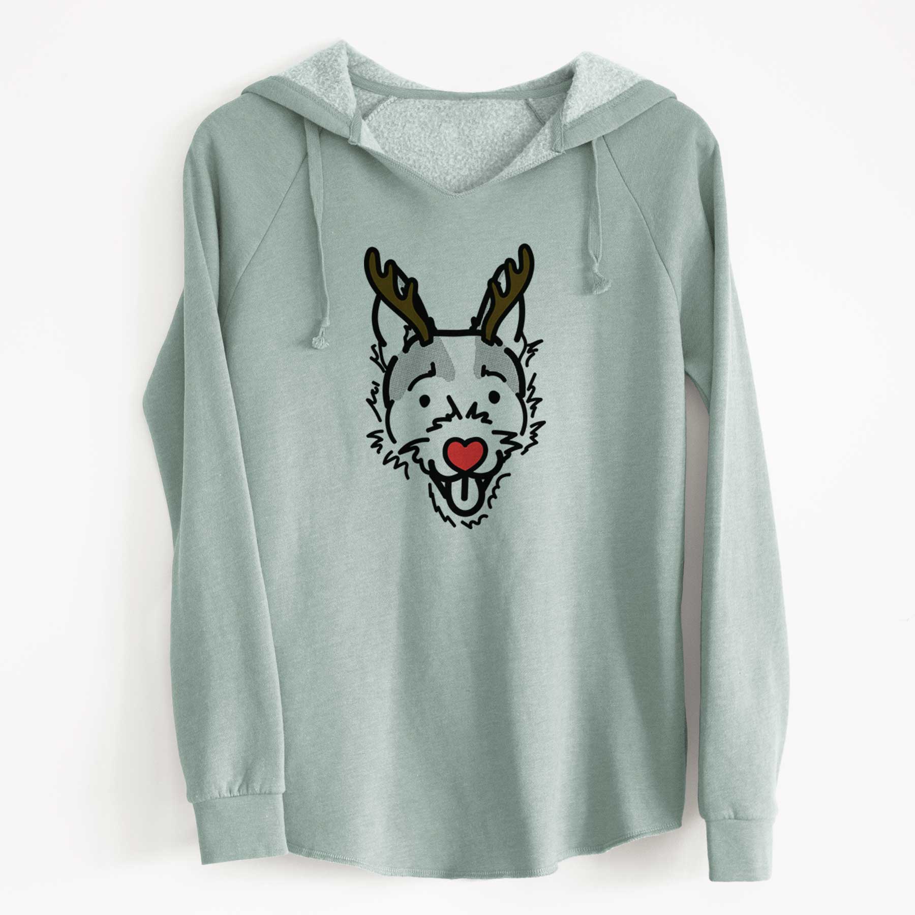 Red Nose Jack Russell Terrier - Baxter - Cali Wave Hooded Sweatshirt