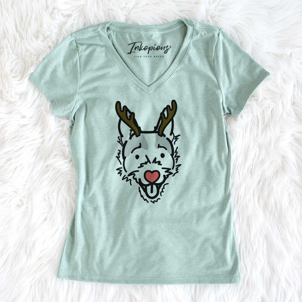 Red Nose Jack Russell Terrier - Baxter - Women&#39;s V-neck Shirt