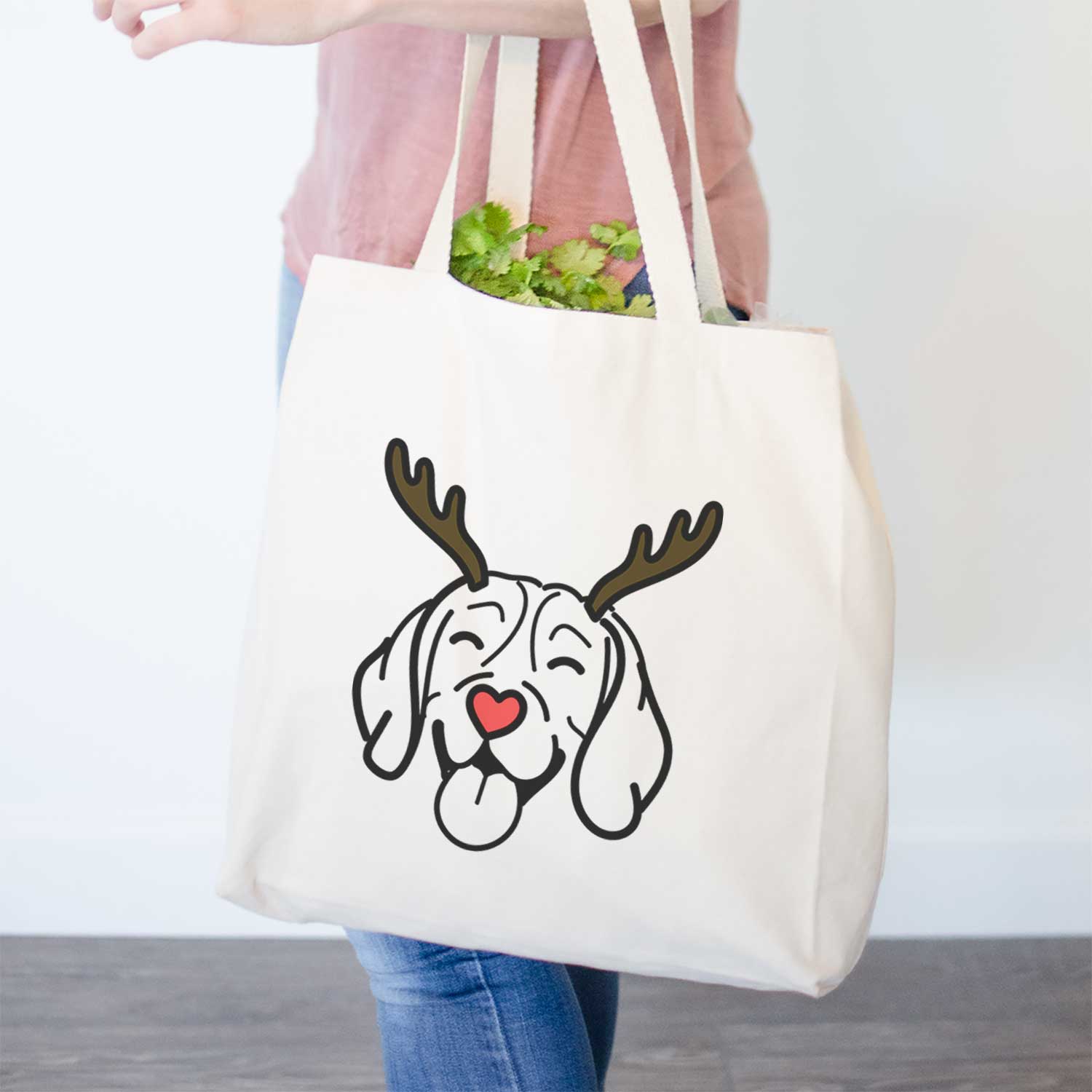 Red Nose Beagle - Tote Bag