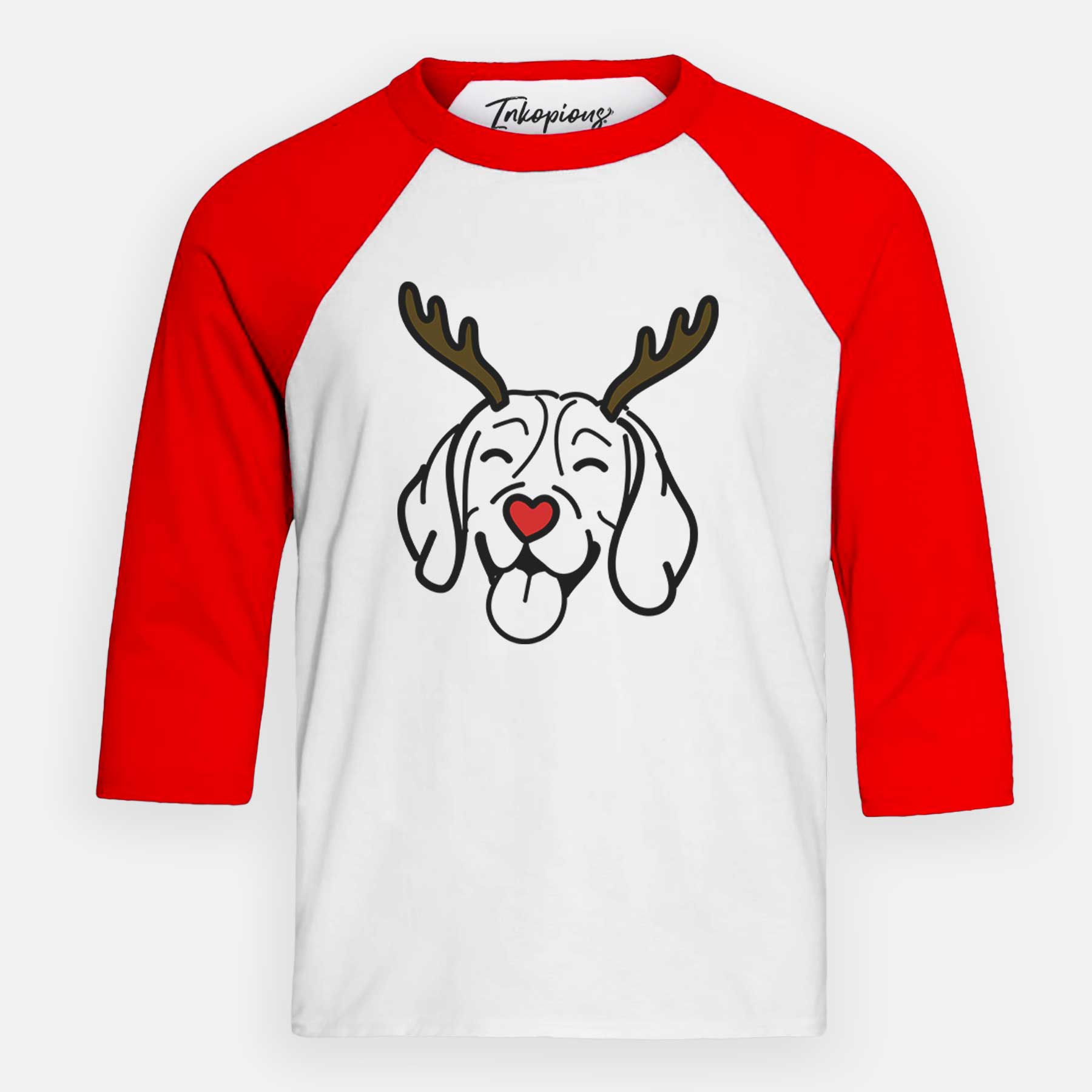 Red Nose Beagle - Youth 3/4 Long Sleeve