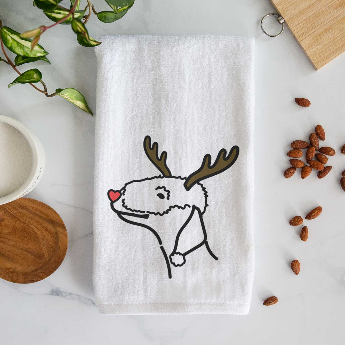 Red Nose Bedlington Terrier - Decorative Hand Towel