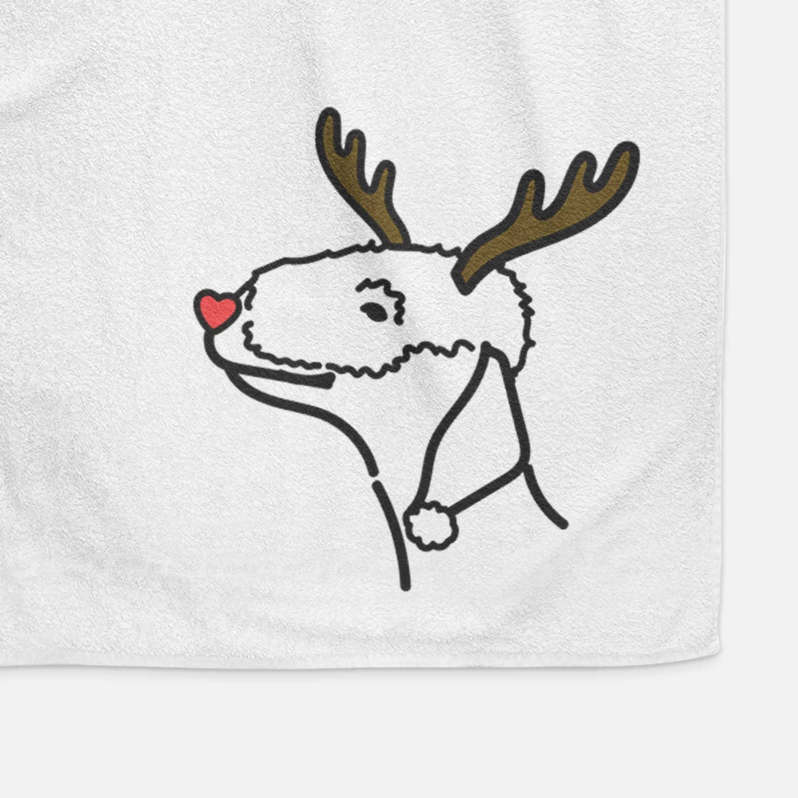 Red Nose Bedlington Terrier - Decorative Hand Towel