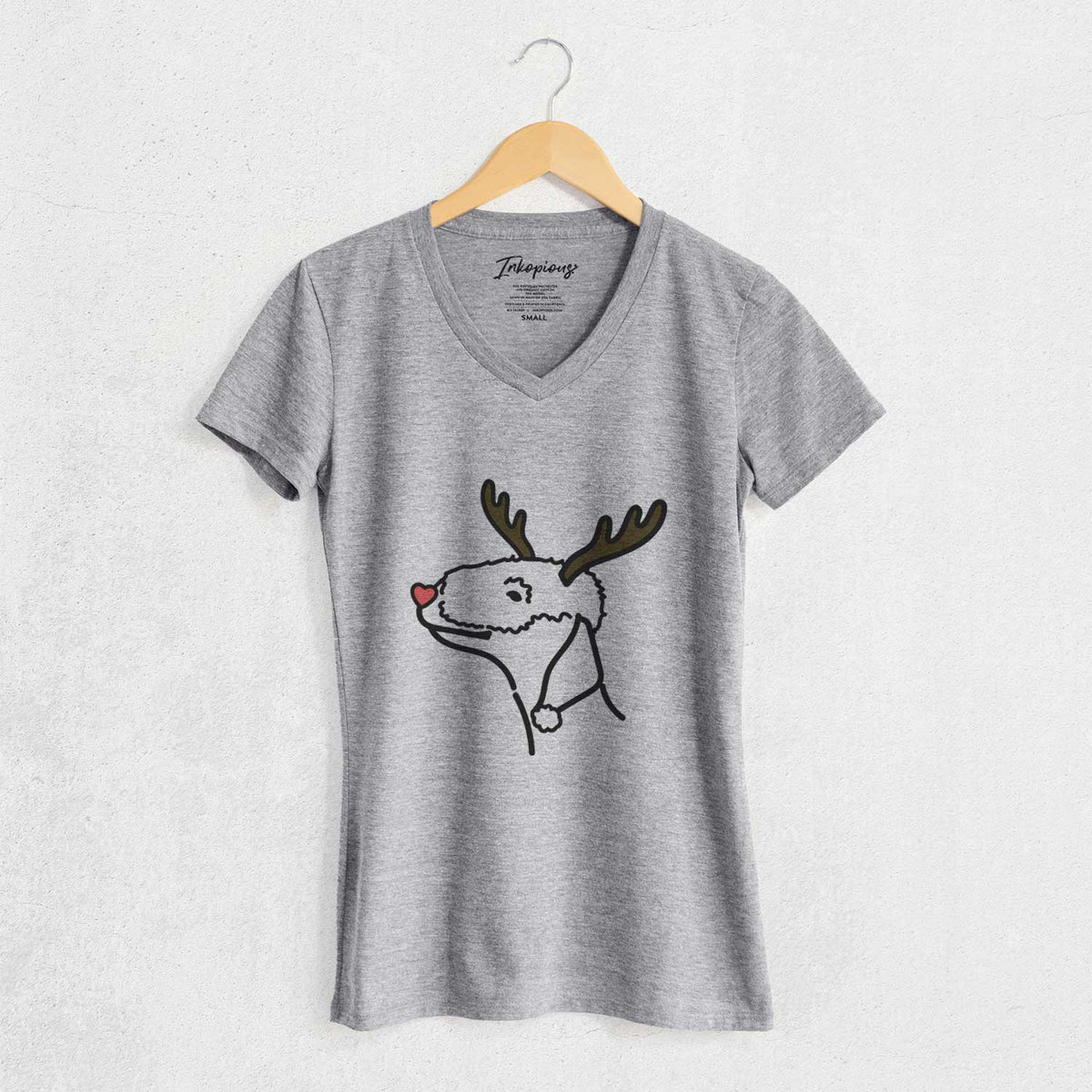 Red Nose Bedlington Terrier - Women's V-neck Shirt