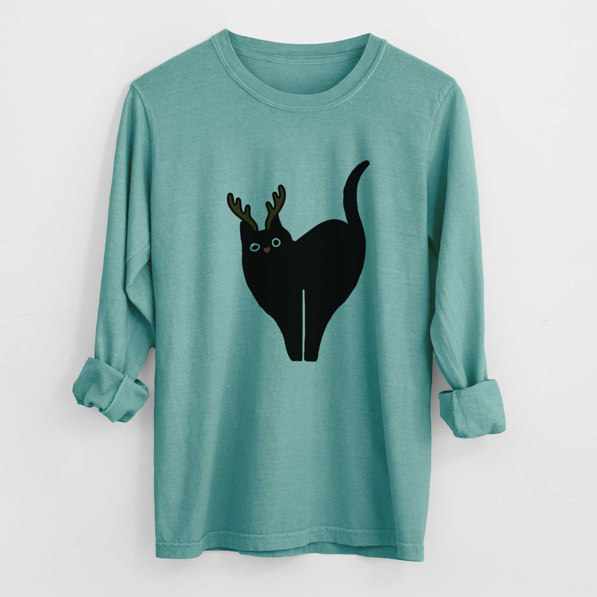 Red Nose Black Cat - Bella - Heavyweight 100% Cotton Long Sleeve