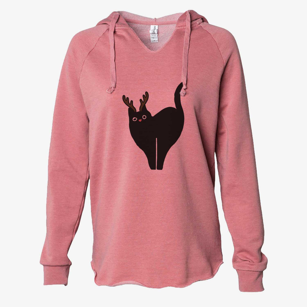 Red Nose Black Cat - Bella - Cali Wave Hooded Sweatshirt