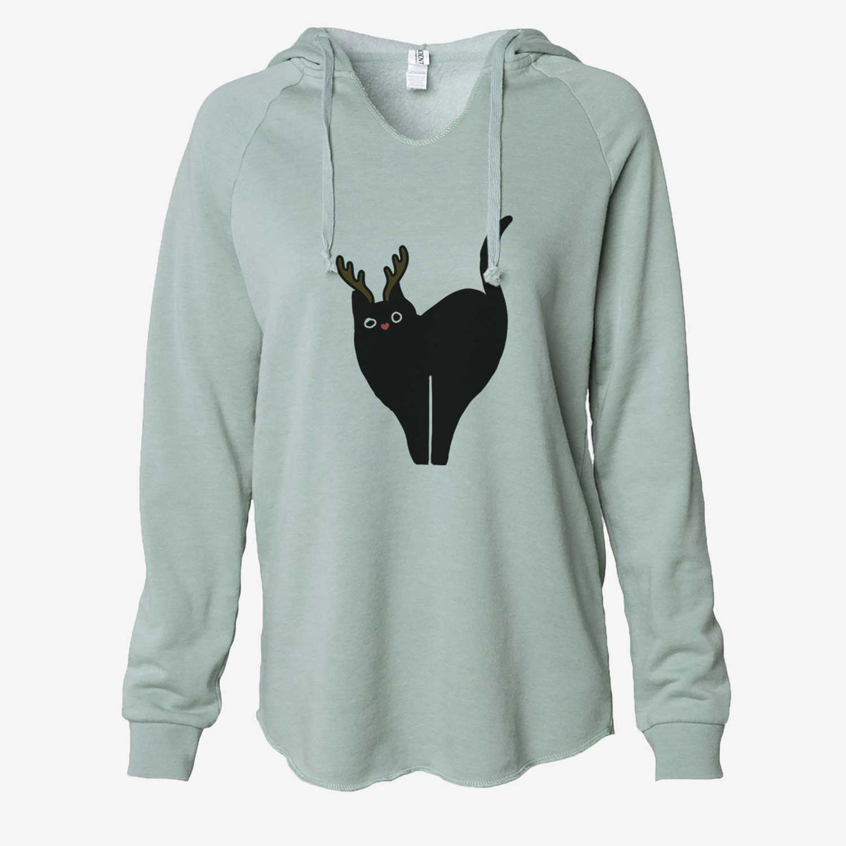 Red Nose Black Cat - Bella - Cali Wave Hooded Sweatshirt