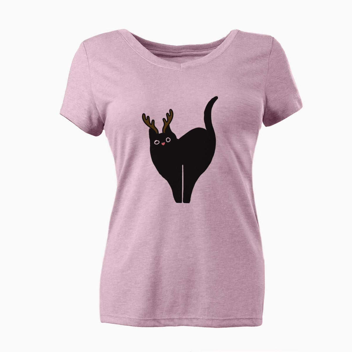 Red Nose Black Cat - Bella - Women's V-neck Shirt