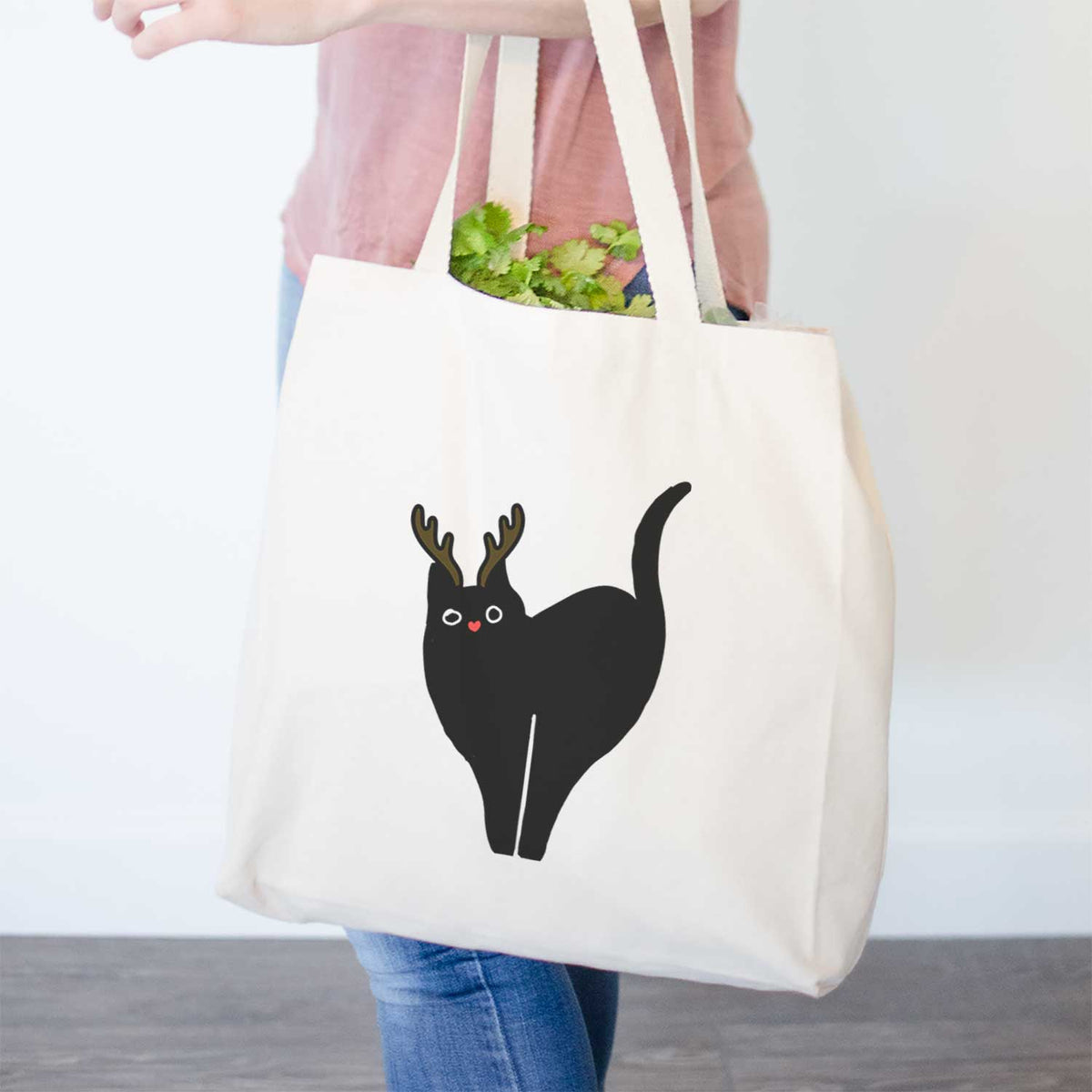 Red Nose Black Cat - Bella - Tote Bag