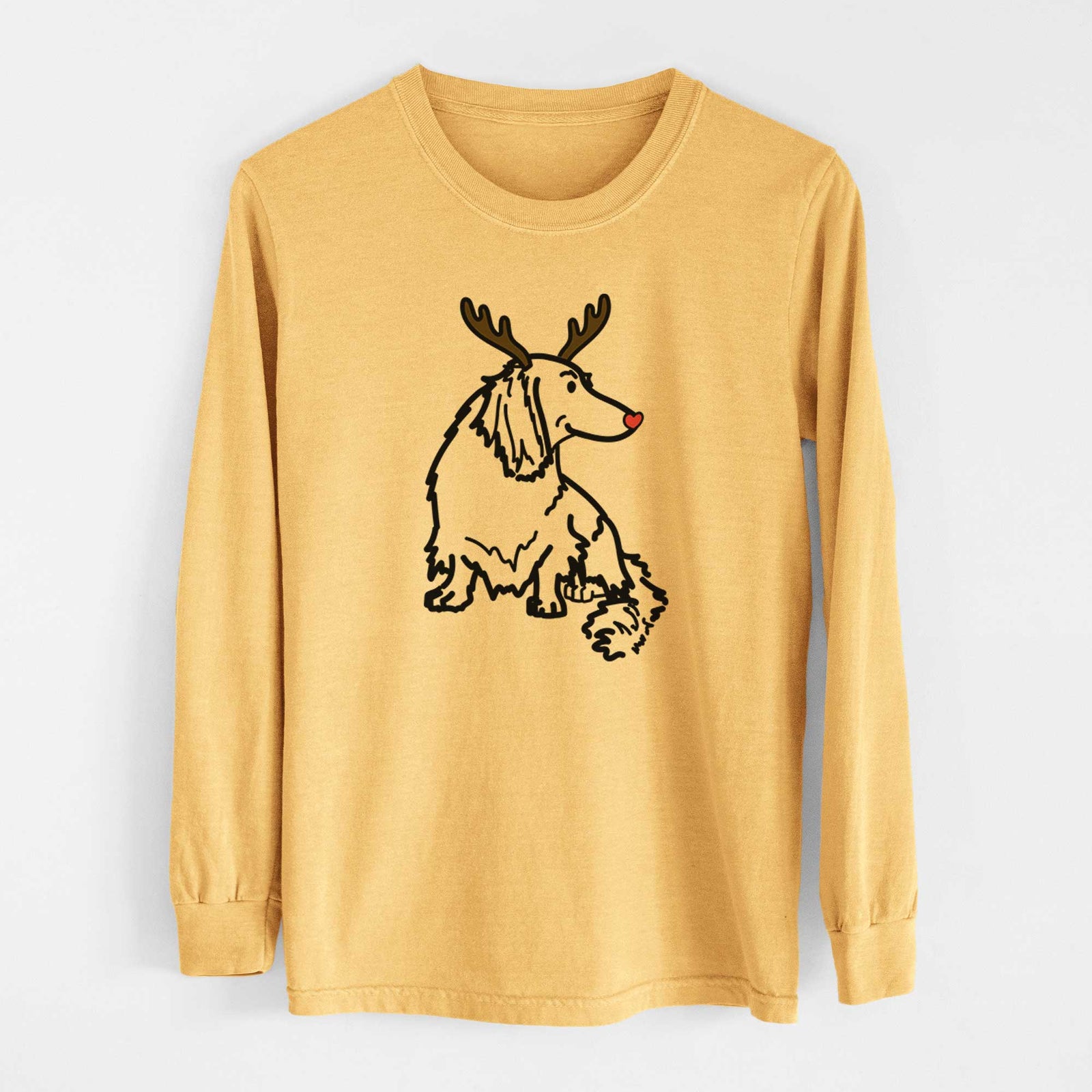 Red Nose Dachshund - Bella - Heavyweight 100% Cotton Long Sleeve