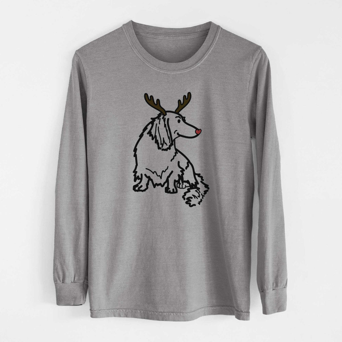 Red Nose Dachshund - Bella - Heavyweight 100% Cotton Long Sleeve
