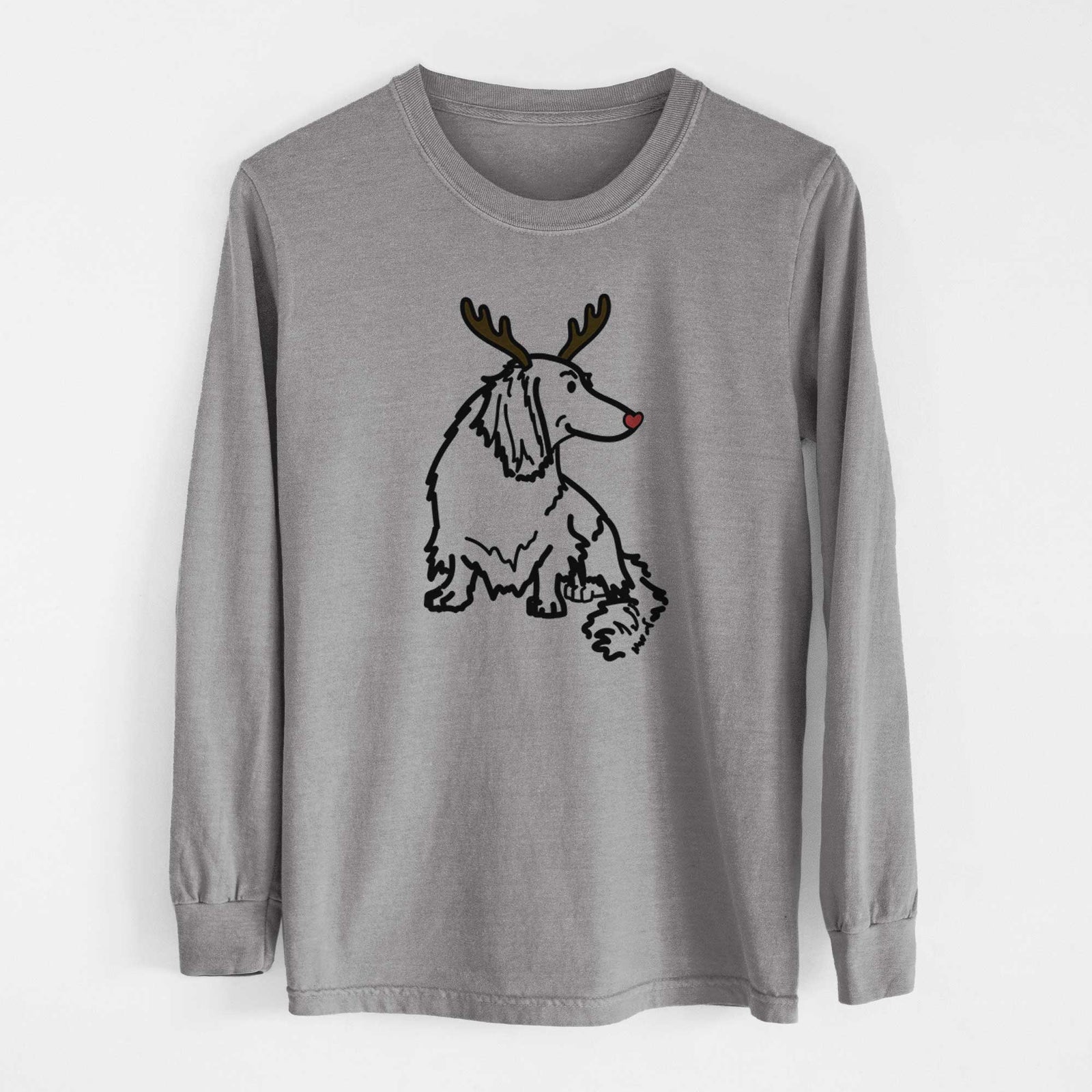 Red Nose Dachshund - Bella - Heavyweight 100% Cotton Long Sleeve