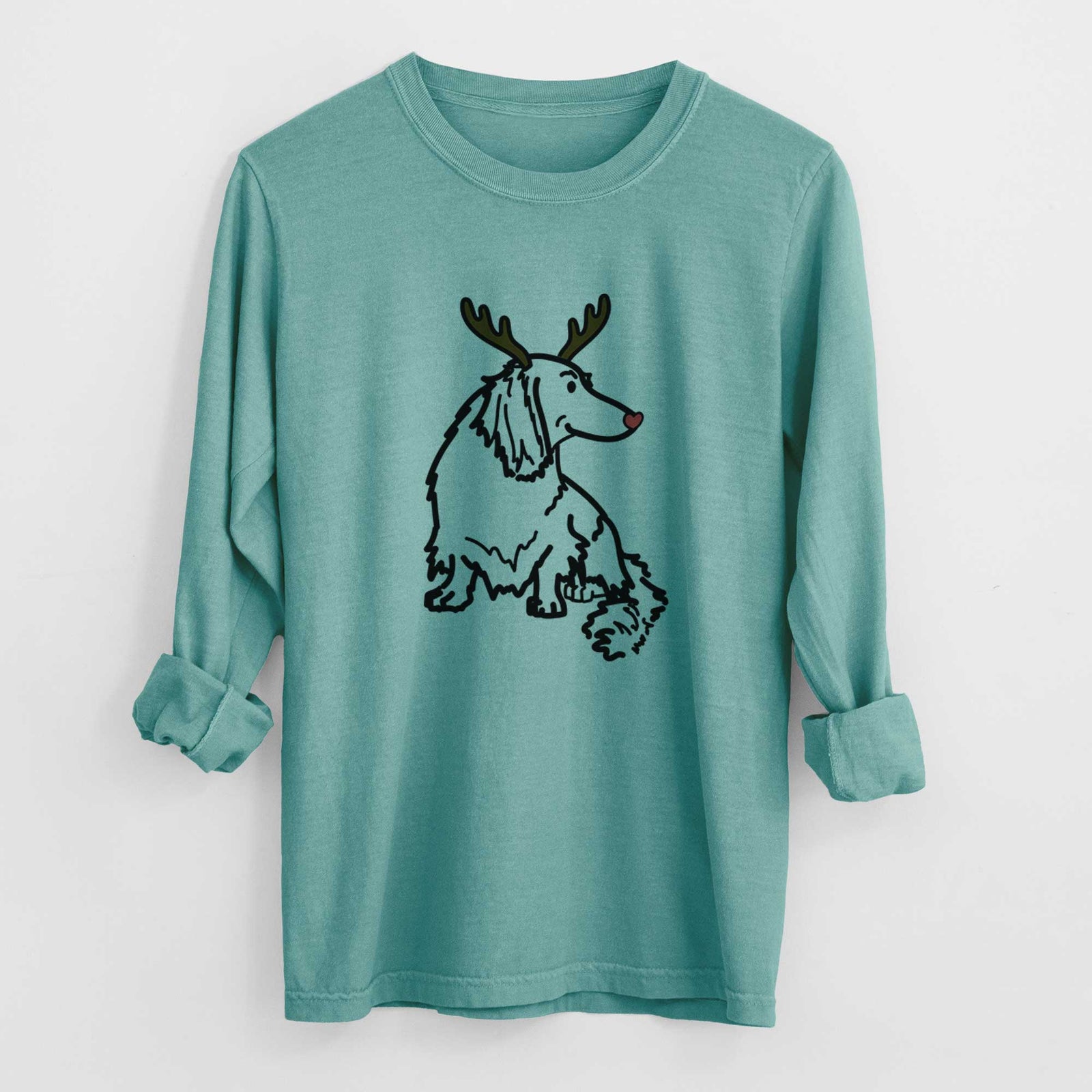 Red Nose Dachshund - Bella - Heavyweight 100% Cotton Long Sleeve