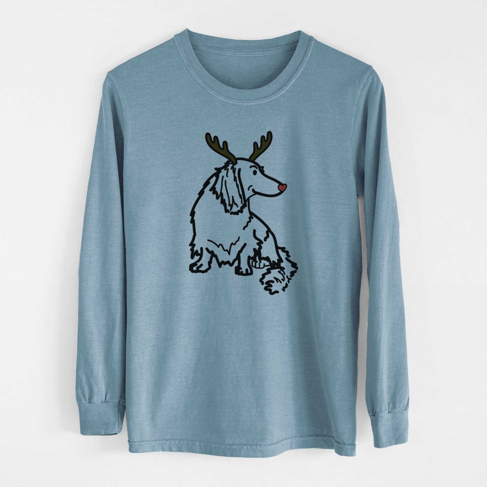 Red Nose Dachshund - Bella - Heavyweight 100% Cotton Long Sleeve
