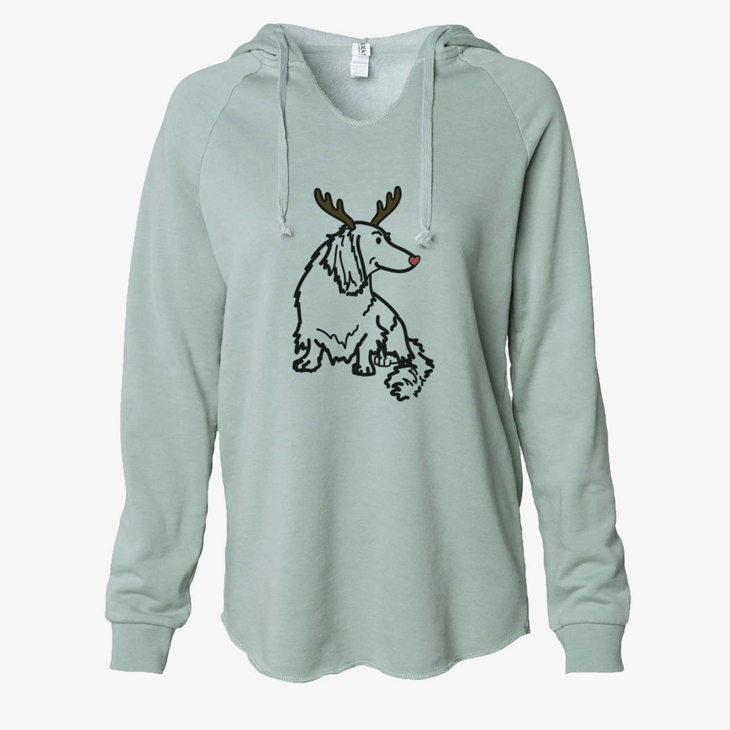 Red Nose Dachshund - Bella - Cali Wave Hooded Sweatshirt